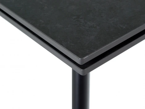 Раскладной обеденный стол Bronte ОГОГО Обстановочка! (Керамика/Черный) арт.926803