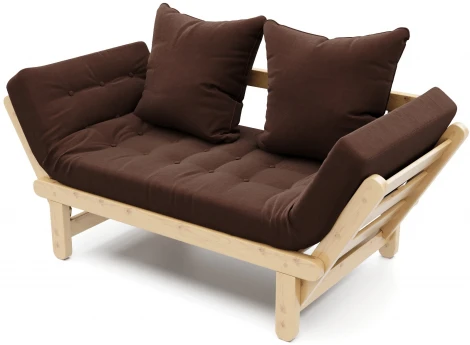 Кушетка Arsko Сламбер сосна коричневый велюр