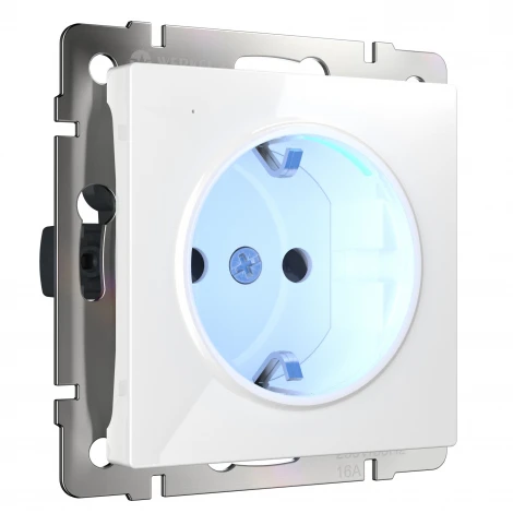 Розетка с подсветкой (белый) Werkel W1171401 (a051125)