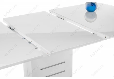 Стол на тумбе Woodville Кейтлин белый 462087