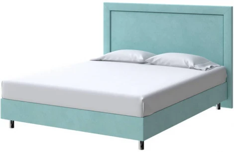 PROxSON Кровать London Boxspring Standart (Ткань: Велюр Monopoly Мятный лёд (670)) 140x200
