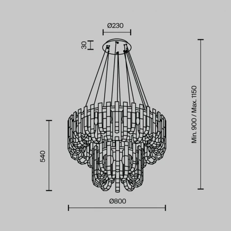 Подвесная люстра хрустальная Modelux MODELUX ML.6621.28 CR