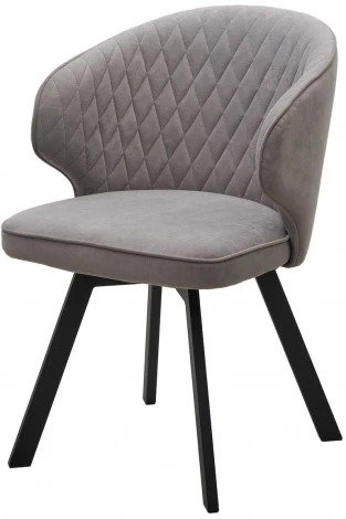 Стул SKAT 360 град. поворот. B22 Серый, велюр / черный каркас, М-City