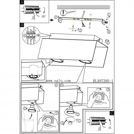 Накладной точечный светильник Eglo Viserba 97395