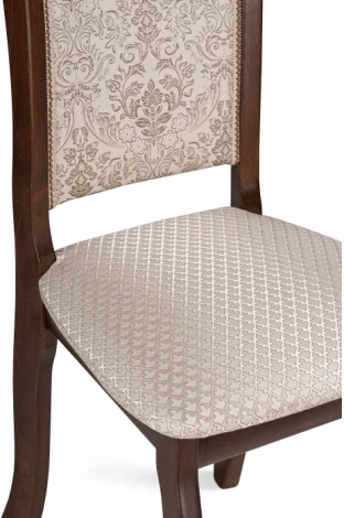 Деревянный стул Woodville Вилмот темный орех / бежевый 527062