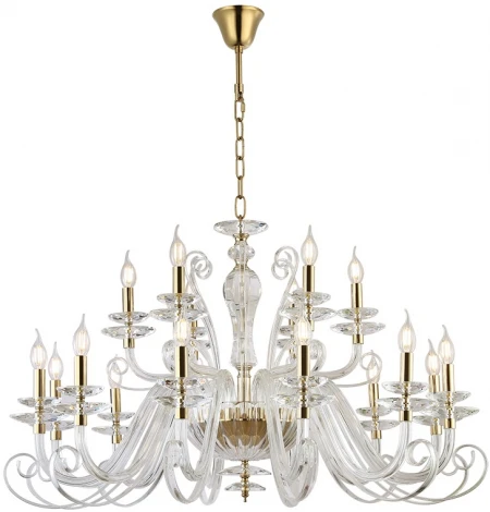 Подвесная люстра Newport 8570 8576+12/C gold polished (220V, на цепи, подсвечник, свеча)