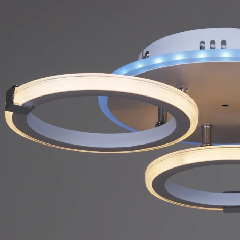 Потолочная люстра светодиодная на штанге Reluce 06319-3.3-03 WH+CR (RGB) (220V, пульт управления)