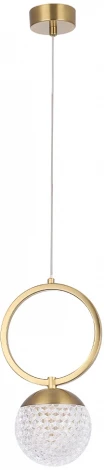 Светильник подвесной Crystal Lux Carolina SP1 V1 BRASS (220V, на проводе, шар)