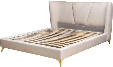 Кровать Siena без мех.велюр бежевый Colt002 199*222*116см Garda Decor арт.Siena2К-160-Colt002