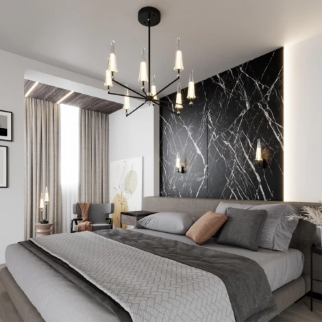 Потолочная люстра на штанге Odeon Light Fungo 5429/39L черный матов./прозрачный/металл/стекло/акрил LED 39W 3000K 1330Лм (220V, зонтик)