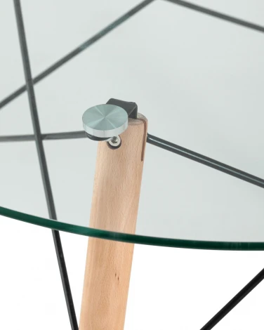 Стол круглый EAMES DSW стеклянный