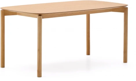 Стол Indara из шпона и каучукового дерева с натуральной отделкой 140 х 90 La Forma (ex Julia Grup) арт.251565