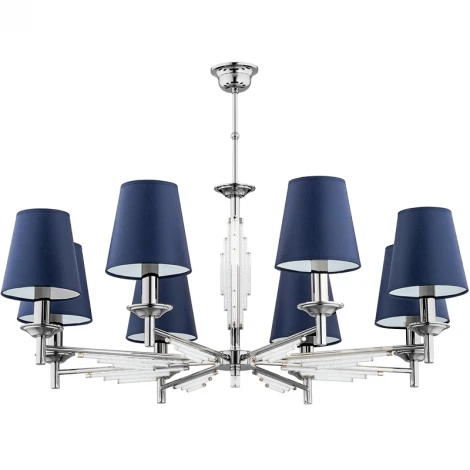 Потолочная люстра на штанге Kutek Fellino FEL-ZW-8(N/A) (220V, хрусталь Swarovski)