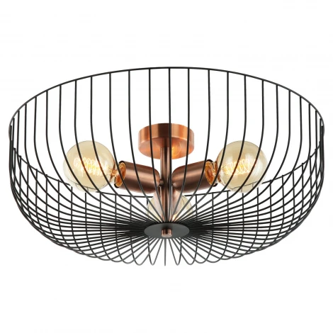 Потолочная люстра Lussole Loft Brooks LSP-8250 (220V, круглые, клетка, IP21)