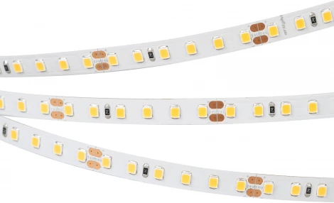 Светодиодная лента RT-A120-8mm 24V Warm3000 CRI98 (9.6 W/m, IP20, 2835, 5m) (Arlight, Открытый) 027936(2)