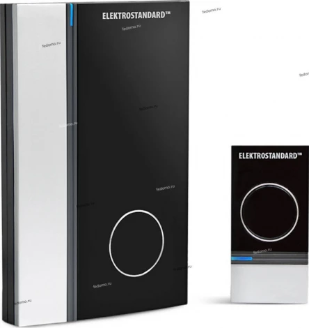 Звонок дверной беспроводной Elektrostandard, черный с серебром, 32 мелодий, IP44, 433MHz