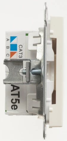 Розетка встраиваемая телефонная RJ-11 + Ethernet RJ-45 (слоновая кость) Systeme Electric RSI-251TK5E-2-86