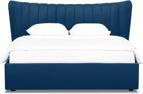 Кровать Queen Agata Lux ОГОГО (арт.636849), (Ткань/Синий)