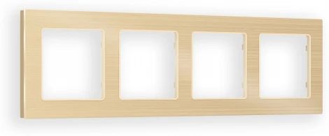 Рамка Ambrella Volt ALFA Platos (Шампань Металл шлифованный) 4-ая AF550304