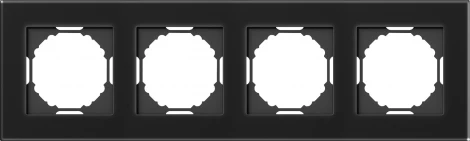 Рамка 4-я, Natural чёрное стекло Donel A07 DEN214BG