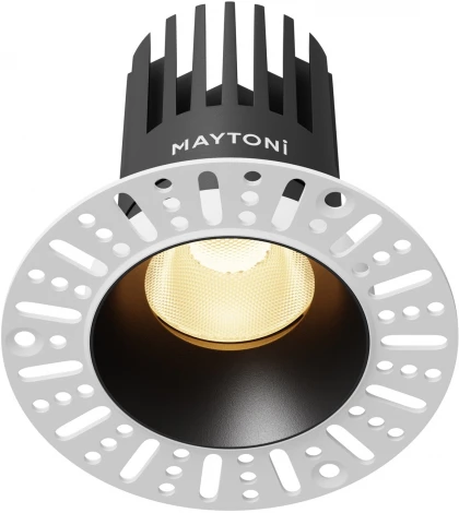 Встраиваемый светильник под гипсокартон Maytoni Dip DL121-15W-2.7K-TRS-B (LED, 220V, круглые)