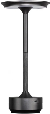 Настольная лампа с аккумулятором 5034/6TL черный никель/металл/акрил LED 6W 3000K-5700K 300Лм Odeon Light Tet-A-Tet (12V, диммер, сенсорный выключатель, круглые)