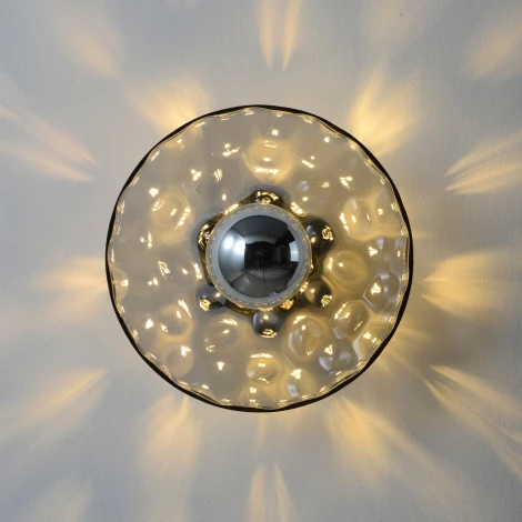 Настенный светильник Crystal Lux PEARL AP1 SMOKE (220V, круглые)