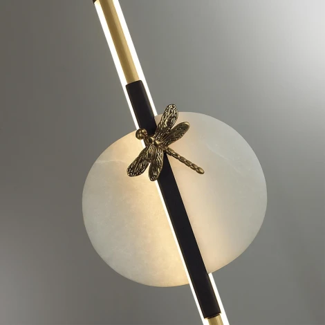 Подвесной светильник Odeon Light Strekoza 5413/12L античная бронза/алебастр/декор металл LED*12W 3000K (220V, на проводе)