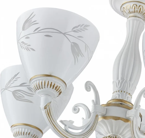 Подвесная люстра Arte Milano AM343659 343659/6 WT+G (220V, на цепи)