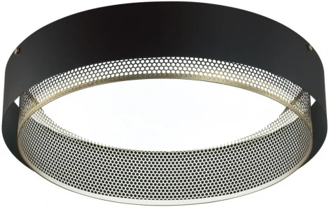 Потолочный светильник круглый Sonex Antey 7692/80L металл/акрил/белый/черный/шампань LED 80Вт 3000-6000K D610 IP20 пульт ДУ (220V, круглые)