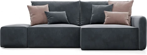 ПОРТЛЕНД Диван угловой с банкеткой серый D1 furniture арт.AAA41671004