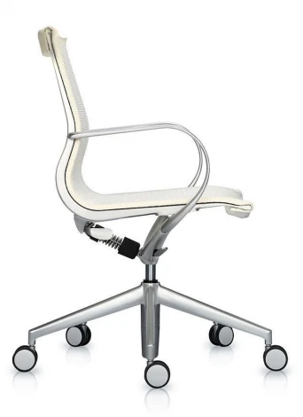 Кресло Mercury LB матовый алюминий бежевая сетка