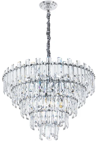 Подвесная люстра каскадная большая Rosie 3511/02 LM-16 Divinare (220V, хрусталь, на цепи)