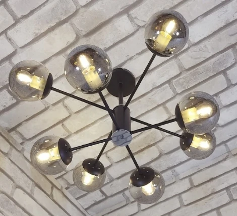 Потолочная люстра на штанге Seven Fires Aimee SF3309/8C-MBK-CR