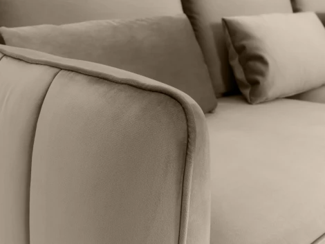 Диван Amsterdam трехместный ОГОГО (арт.342365), (Ткань/Бежевый)