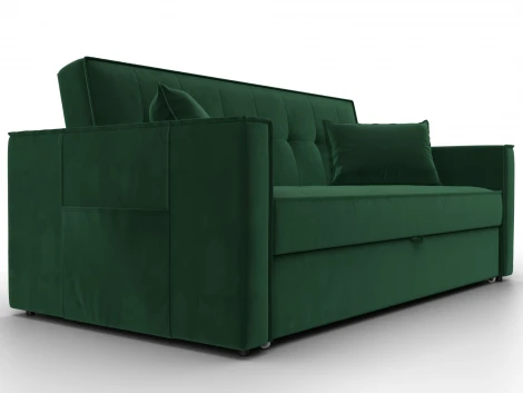 Диван прямой Лига-104 (160) (ЛДСП,Брус,Фанера,Велюр/Зеленый) Лига Диванов 134886