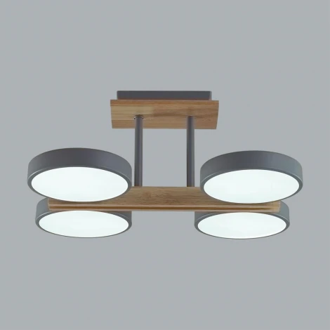 Потолочная люстра на штанге Lumion Plato 8031/72CL серый, дерево/металл, акрил LED 108W 3000-6000К 220V