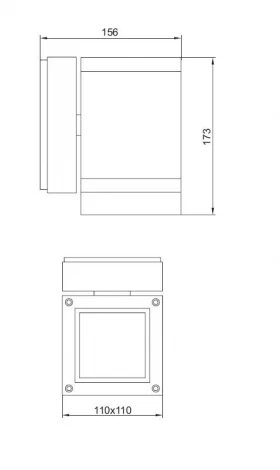 Архитектурная подсветка Oasis Light 6055 Gr (220V, куб, IP45)
