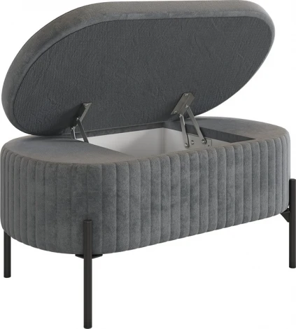 Пуф Винни Mebelson (ДСП,Велюр/Графит) арт.173754,2171