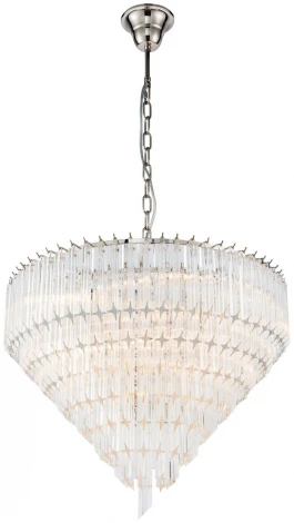 Подвесная люстра каскадная iLamp Manhattan 051D-6 NIC (220V, хрусталь, на цепи)