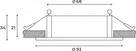Встраиваемый светильник Hesby Lighting Bodo HSBL_0104