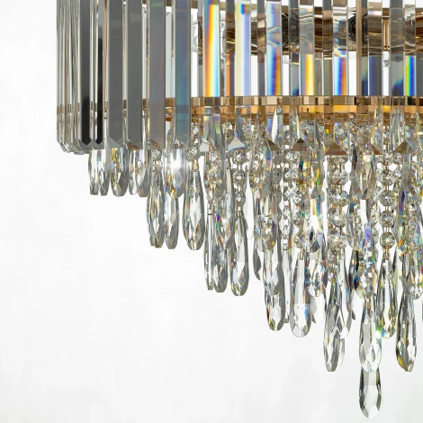 Потолочная люстра каскадная хрустальная Citilux Leonna CL320192