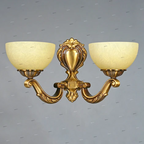 Бра Ambiente by Brizzi Tenerife, 2 плафона, бронза с бежевым