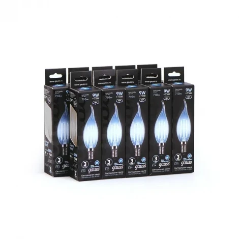 Лампочка светодиодная E14 9W 220V 4100K Gauss 104801209