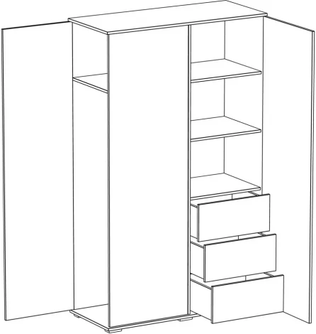 Шкаф Play ОГОГО (арт.851766), (ЛДСП/Белый,Дуб Корбридж)