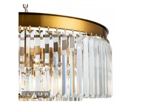 Подвесная люстра каскадная iLamp Triumph 7383/8P BR (220V, хрусталь, на цепи)