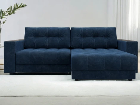 Диван угловой с декором Лига-049 НПБ Лига Диванов (Велюр) арт.128464