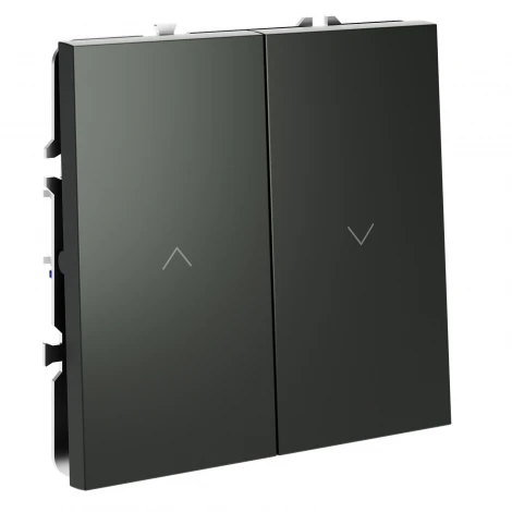 Выключатель встраиваемый Voltum S70 для жалюзи 10А, (титан)