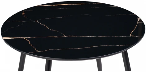 Стеклянный стол Woodville Анселм обсидиан / черный 500931