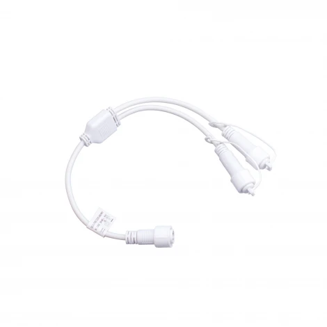 Провод-разветвитель для гирлянд серии F90PRO 0,4м. 2 выхода статика/мерцание IP67 белый Uniel UCX-F90 S2/0.4M/WH